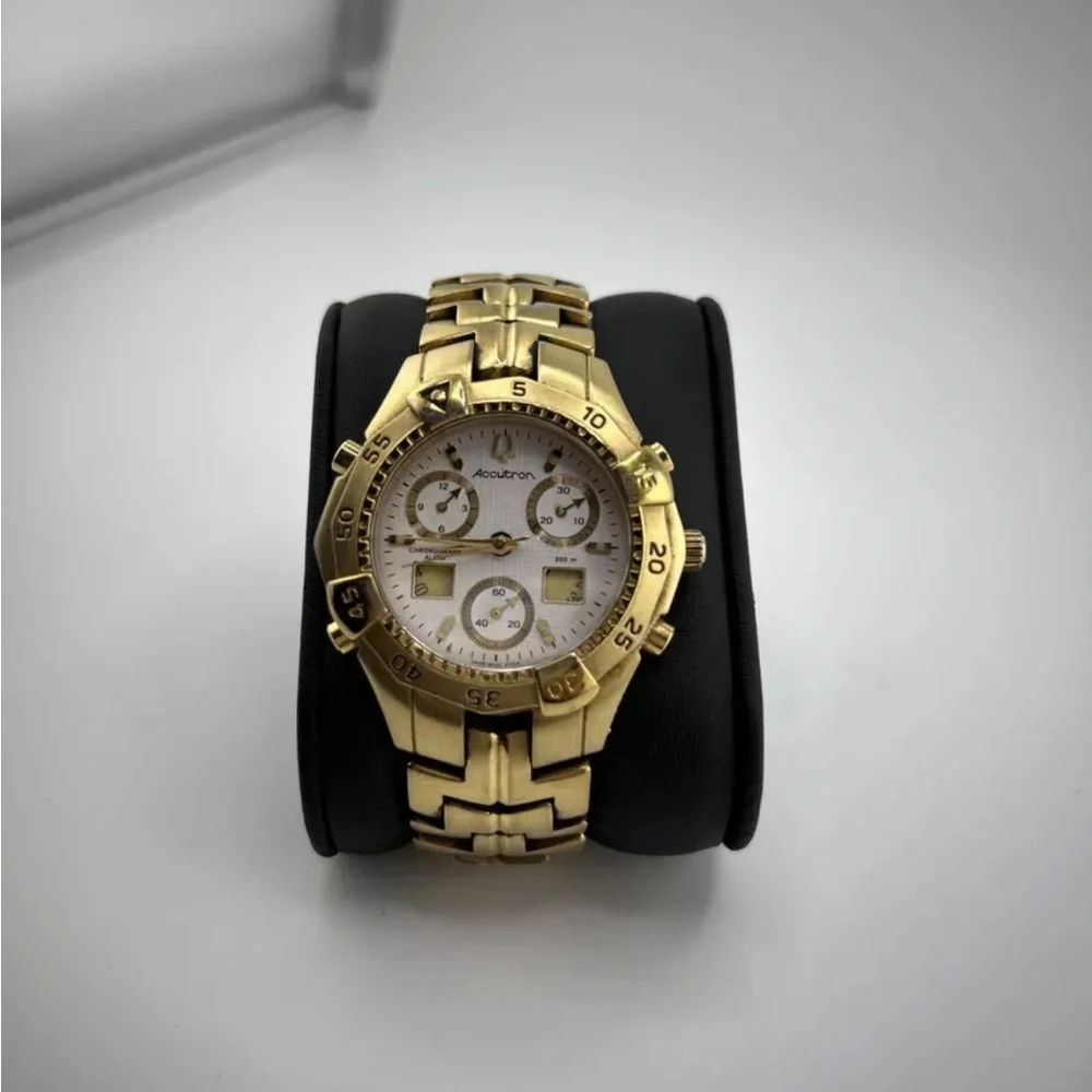 Bulova Accutron Gemini Unisex Swiss Made Automatic Classic Watch Gold #50 works